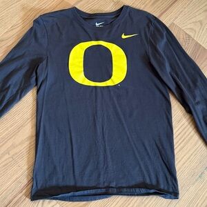 Oregon Ducks “O” Nike Men's Gray & Yellow Long Sleeve Shirt
